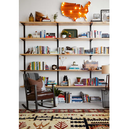 Wall Mounted Shelving Unit: 5 Shelf: 72"H