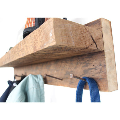 Wall Mounted Reclaimed Wood Coat Rack