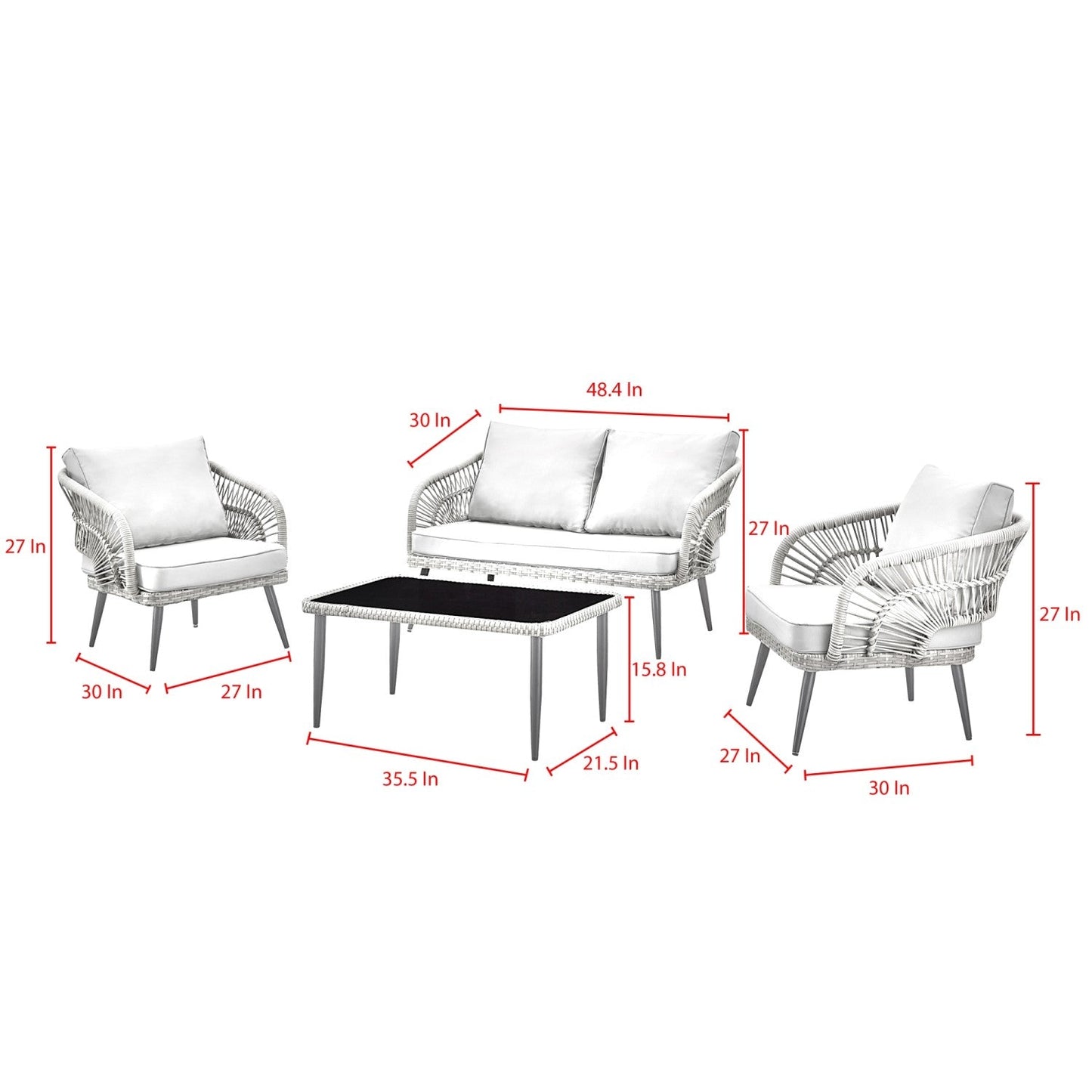 Brennen Patio Conversation Set