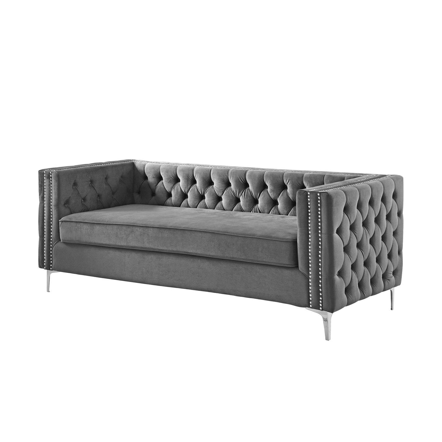 Giovanni Velvet 3 Seat Sofa 85"