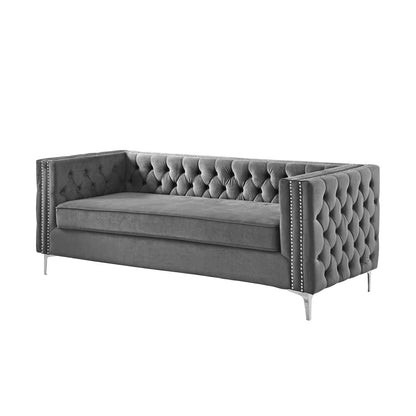 Giovanni Velvet 3 Seat Sofa 85"