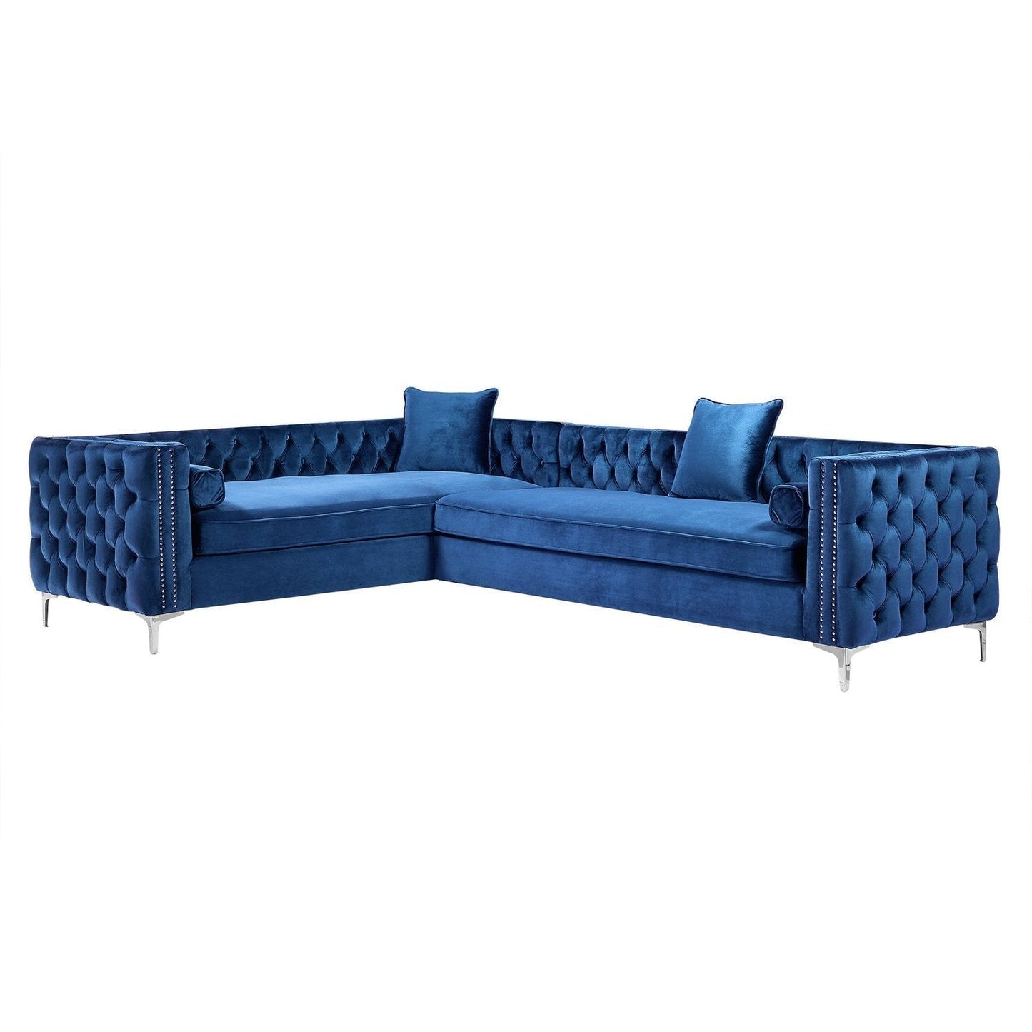 Giovanni Velvet Corner Sectional Sofa