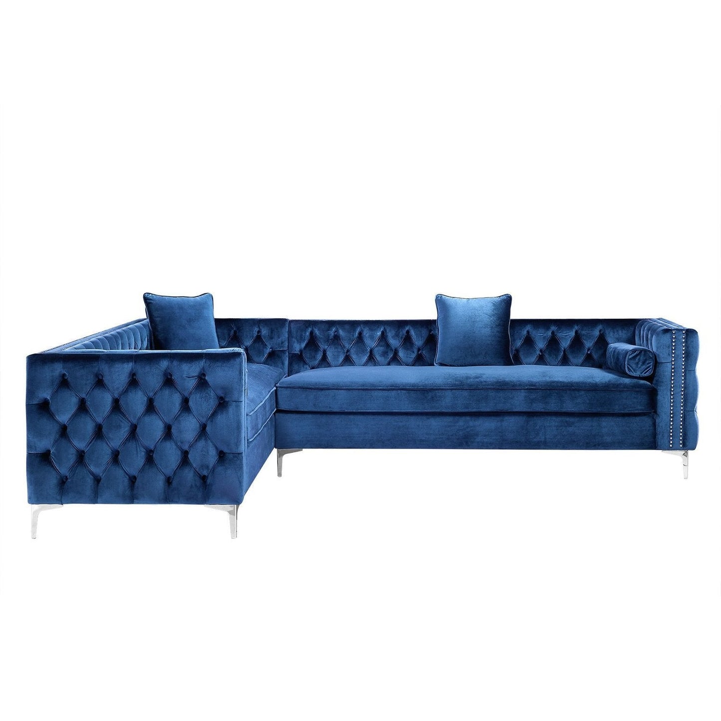 Giovanni Velvet Corner Sectional Sofa