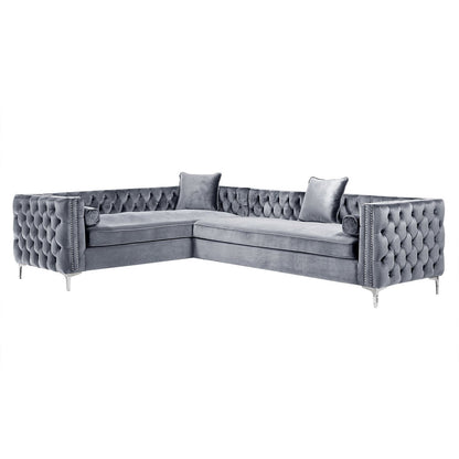 Giovanni Velvet Corner Sectional Sofa