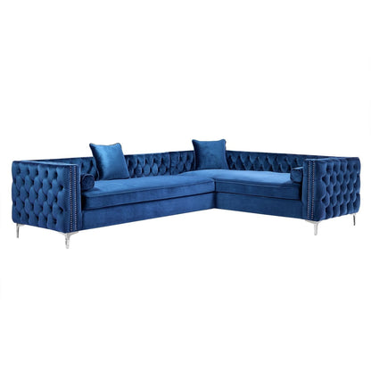 Giovanni Velvet Corner Sectional Sofa