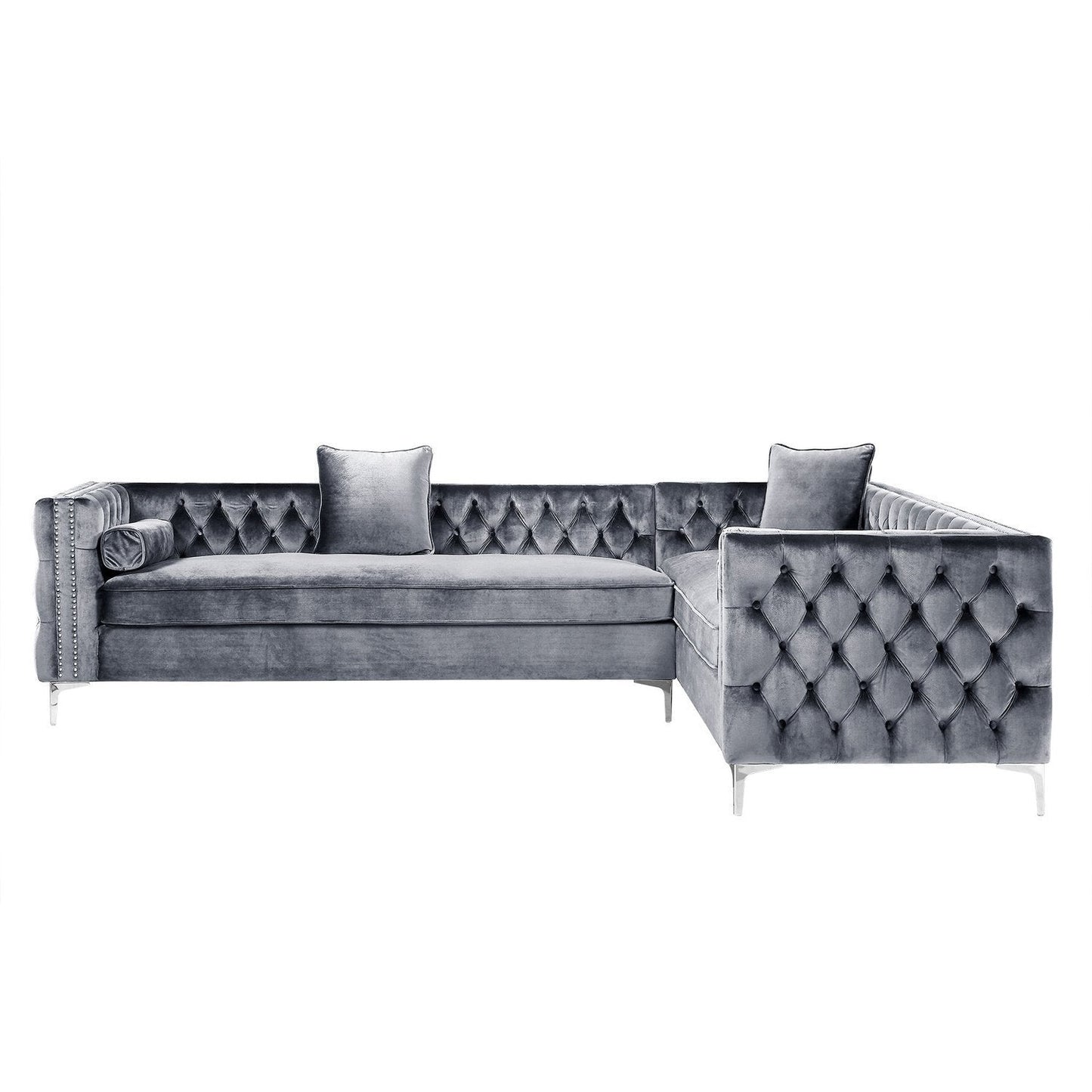 Giovanni Velvet Corner Sectional Sofa