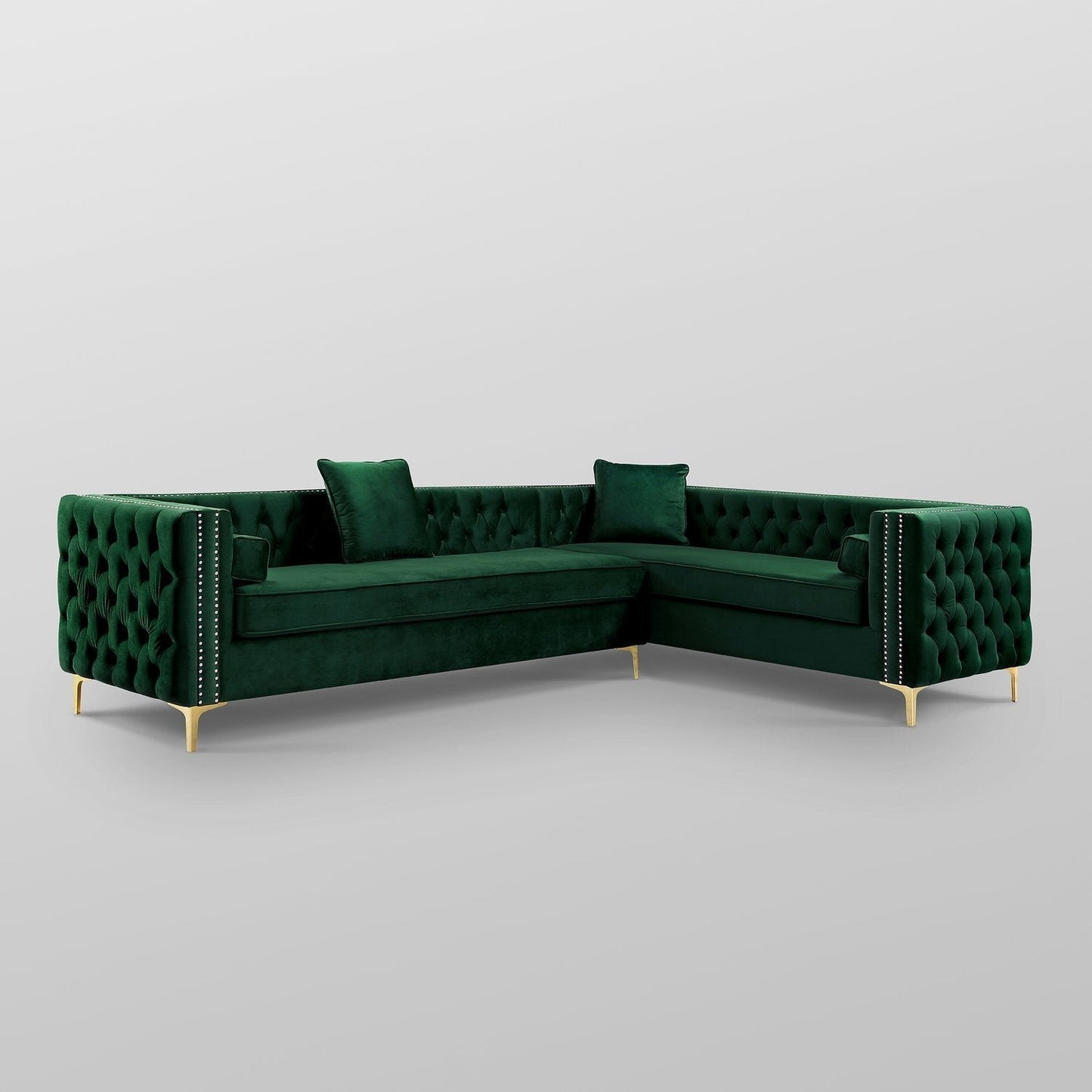 Giovanni Velvet Corner Sectional Sofa