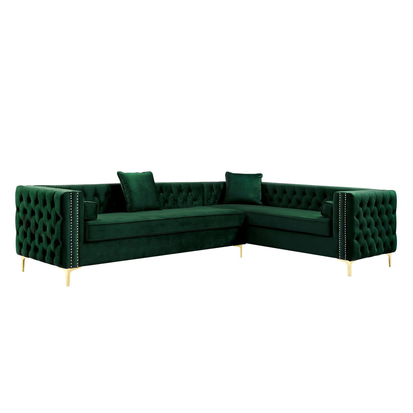 Giovanni Velvet Corner Sectional Sofa