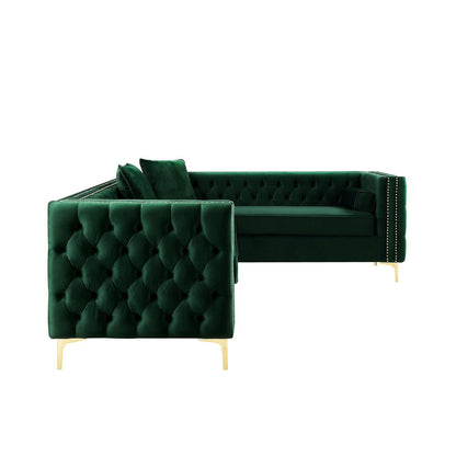 Giovanni Velvet Corner Sectional Sofa