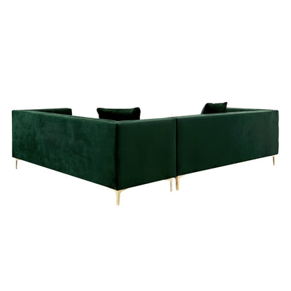 Giovanni Velvet Corner Sectional Sofa