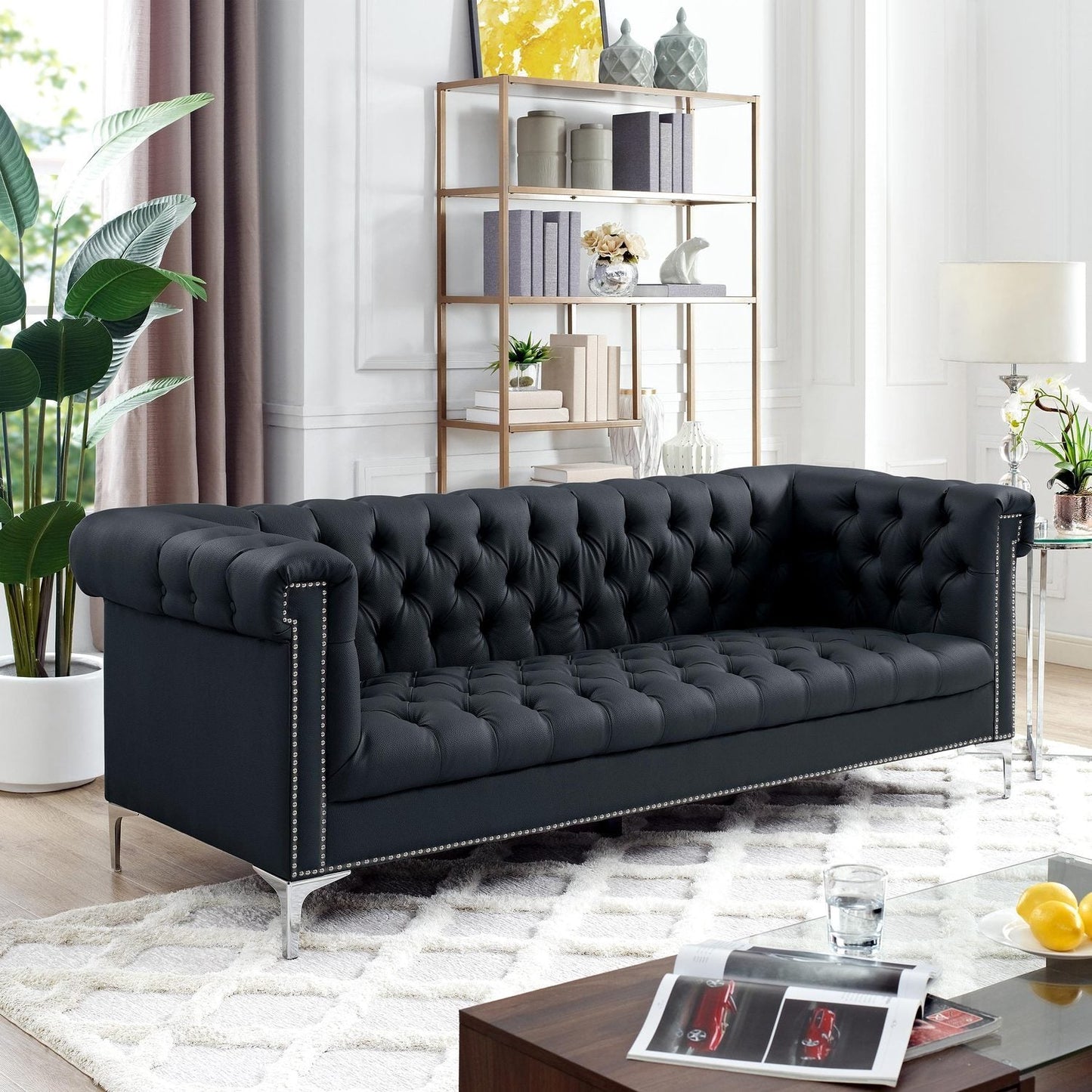 Oxford PU Leather Sofa