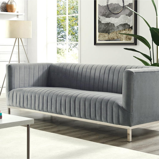 Sean Velvet 3-Seat Sofa