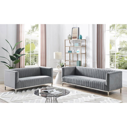 Sean Velvet 3-Seat Sofa