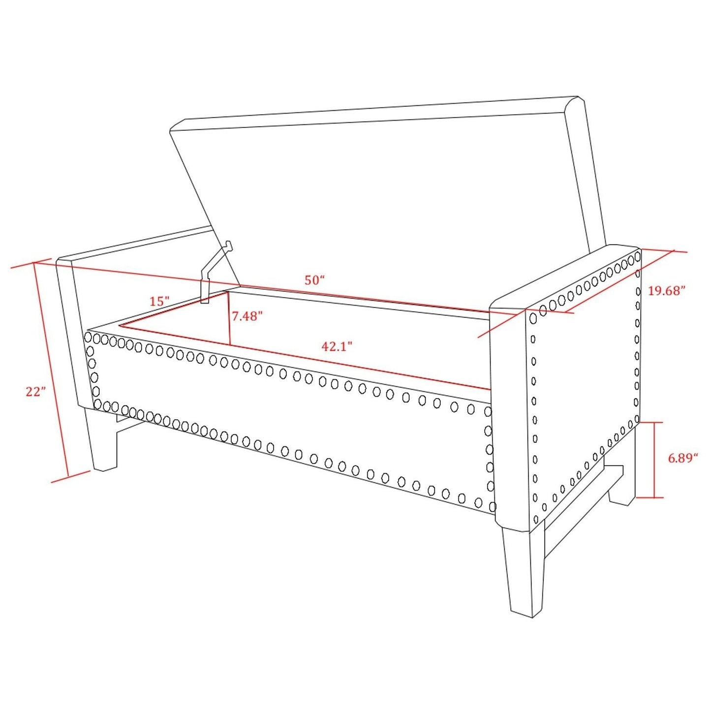 Columbus Linen Storage Bench