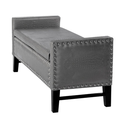 Columbus Leather Storage Bench