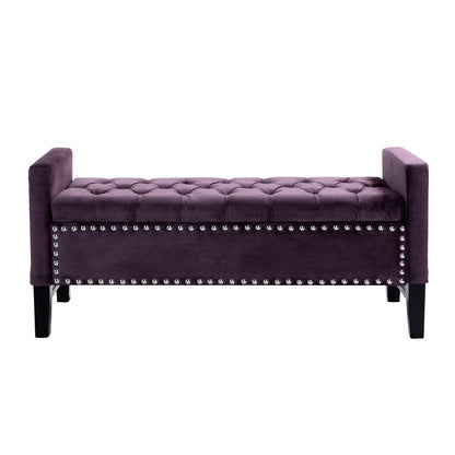 Columbus Velvet Storage Bench