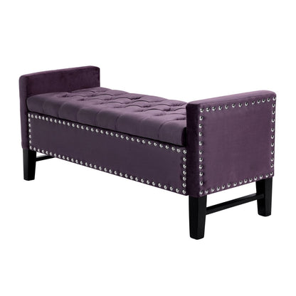 Columbus Velvet Storage Bench