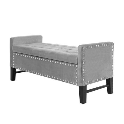 Columbus Velvet Storage Bench