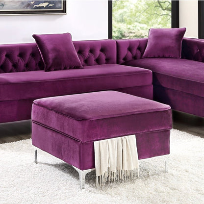 Giovanni Velvet Storage Ottoman