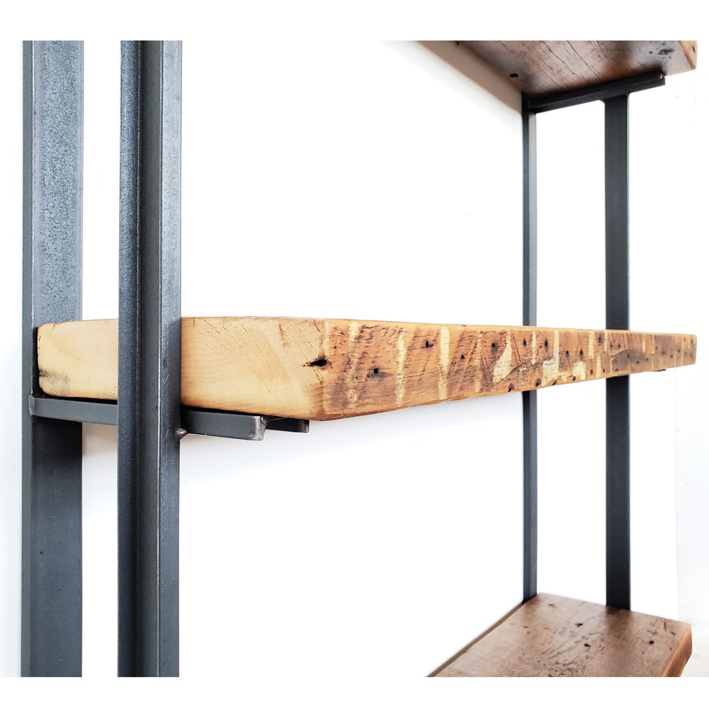 Wall Mount 3 Shelf Unit with Bookends: 37"H