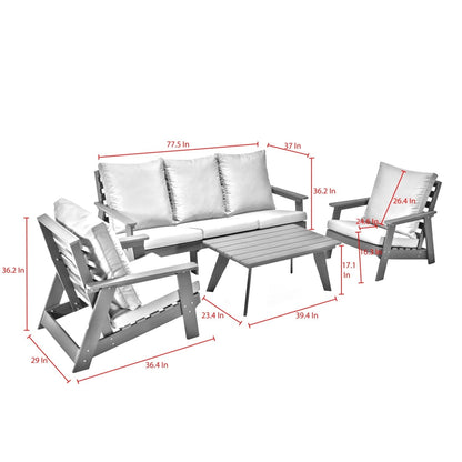 Estefany Outdoor 4pc Seating Group