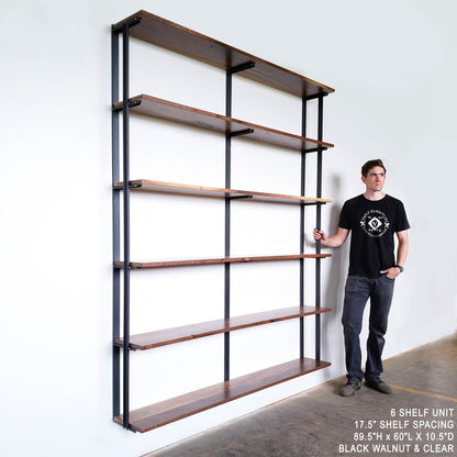 Wall Mount 6 Shelf Unit: 89.5" H