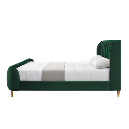 Misael Velvet Platform Bed