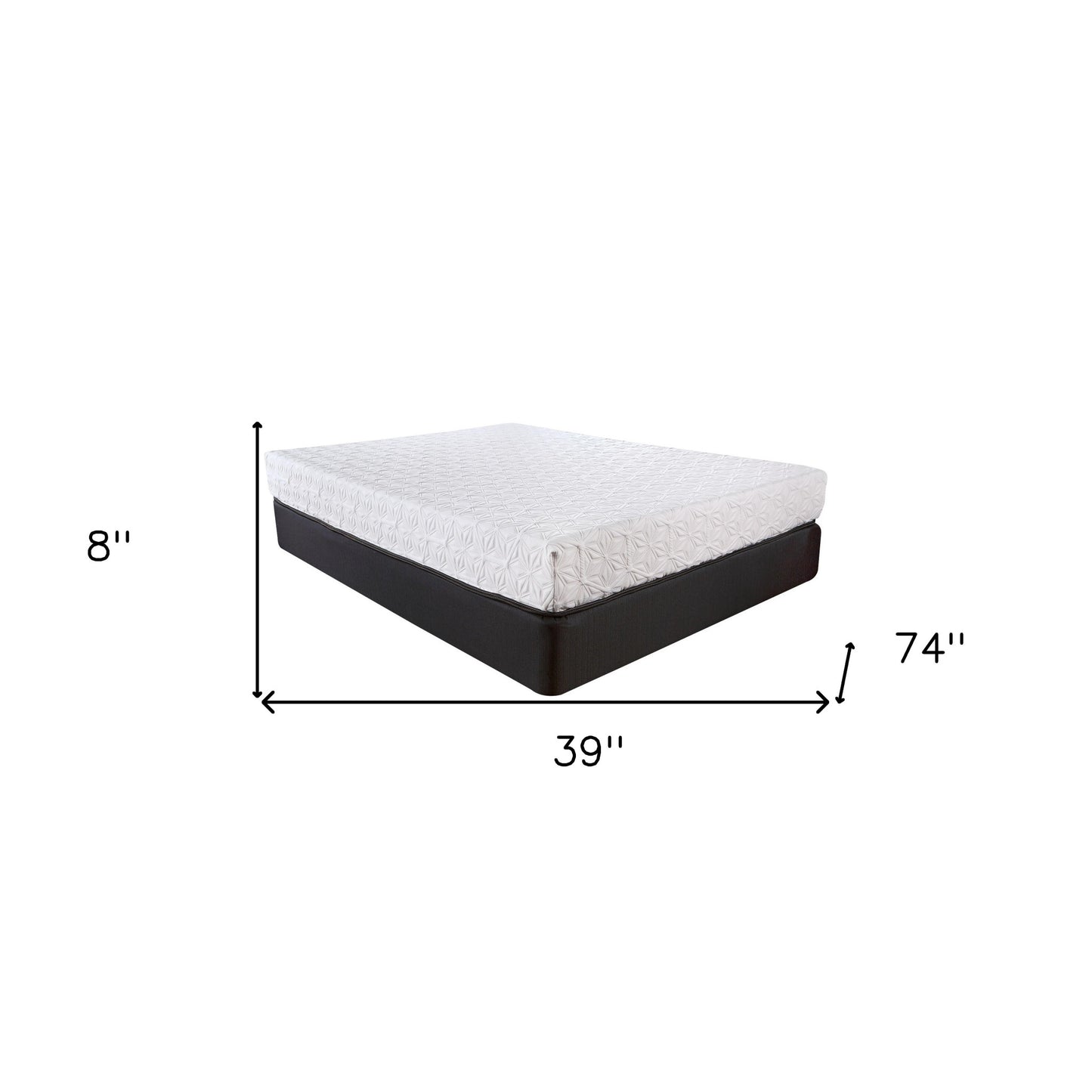 8" Three Layer Gel Infused Memory Foam Smooth Top Mattress Full