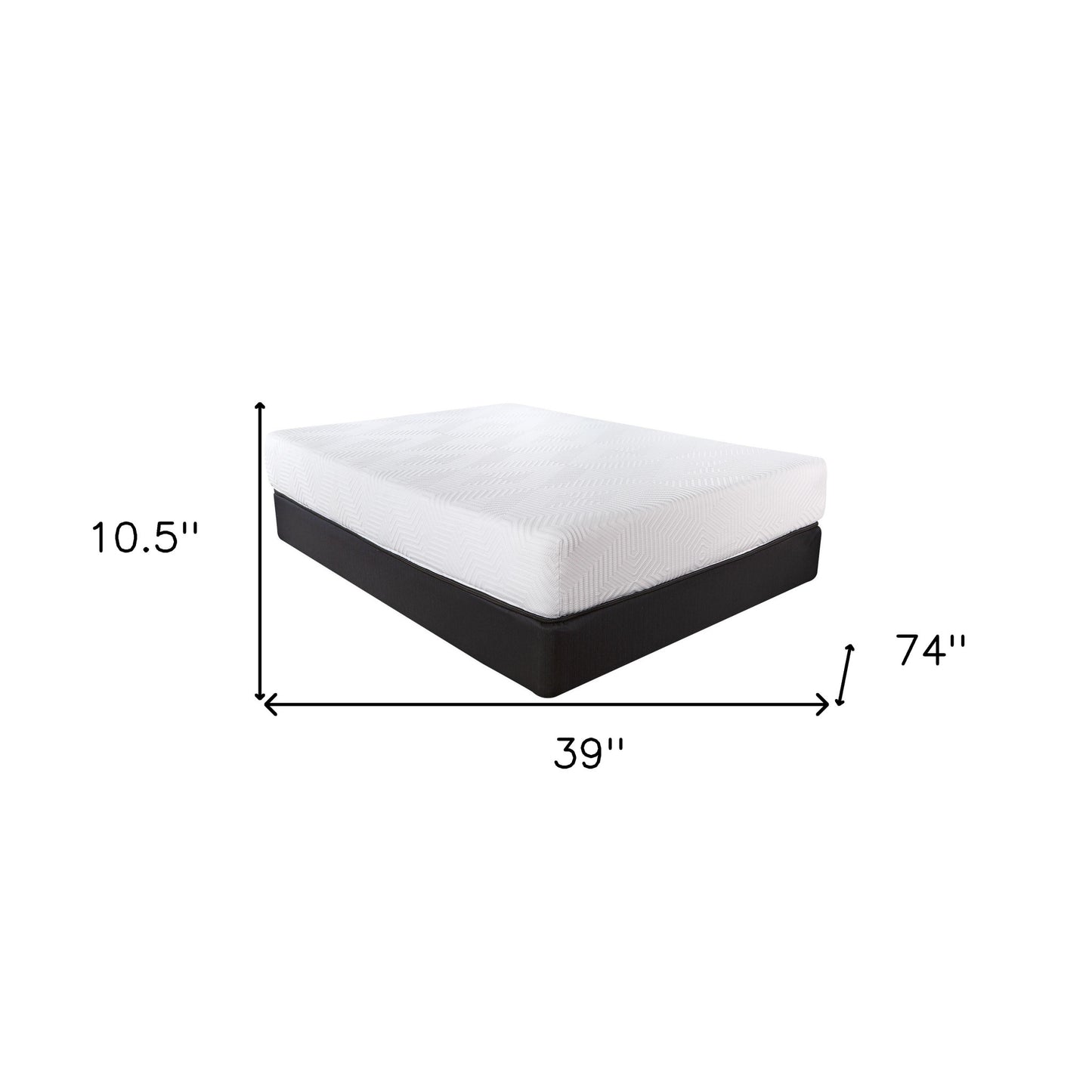 10.5" Hybrid Lux Memory Foam And Wrapped Coil Mattress Full