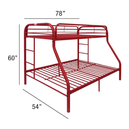 Red Twin Over Full Size Bunk Bed